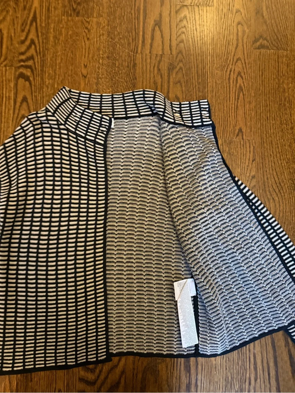 Armani Collezioni Black and White Textured Knit Top